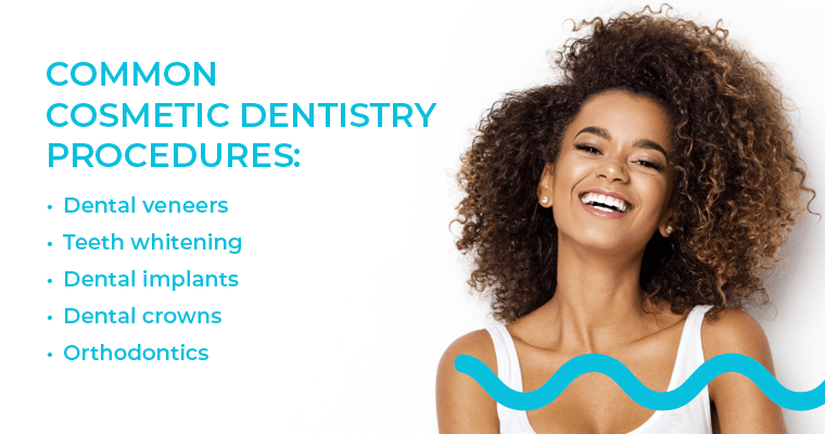 A list of the most common cosmetic dentistry procedures